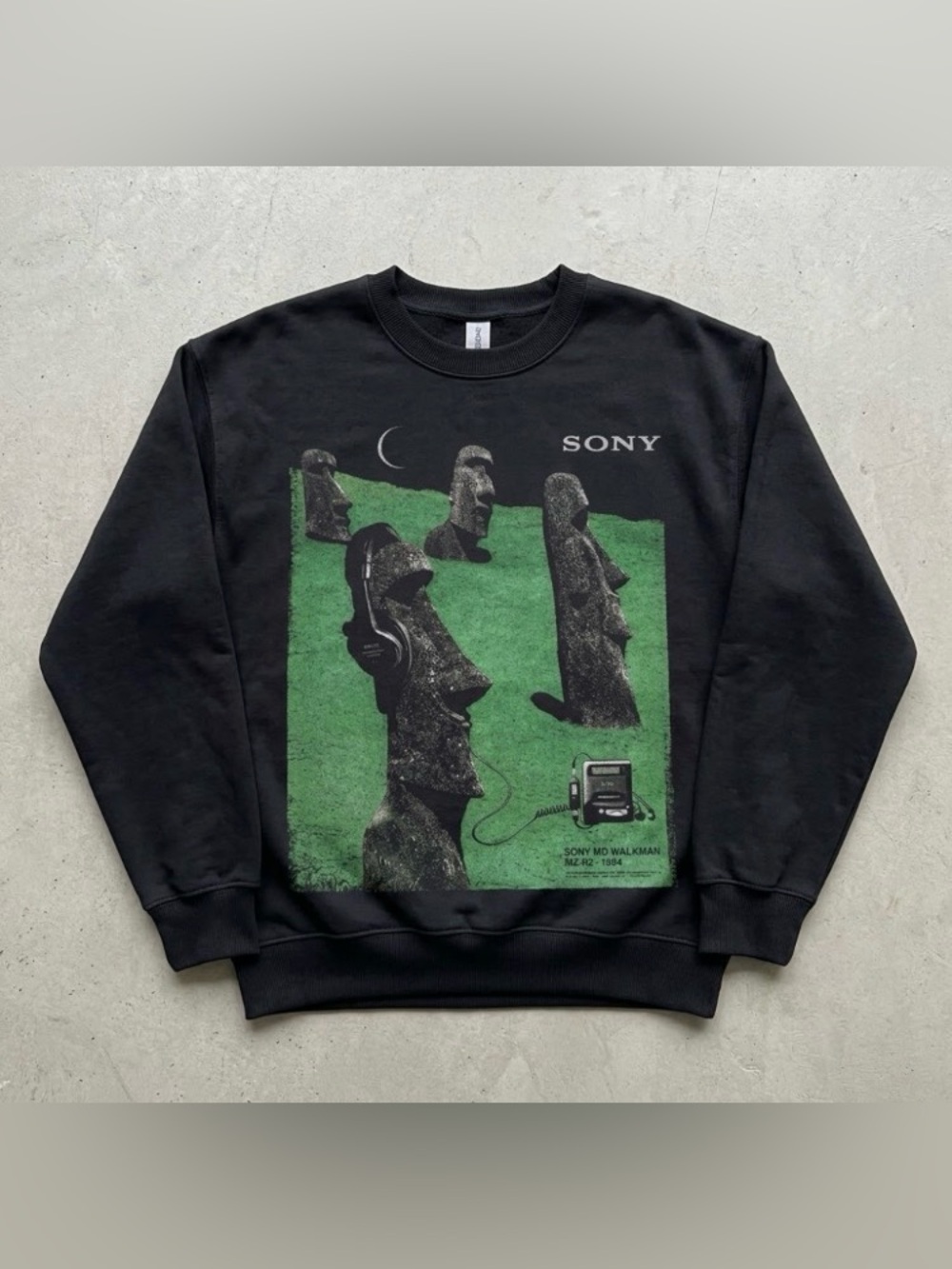 Sony MD Easter Island 1994 Vintage Graphic Sweatshirt, Rock Band Tee